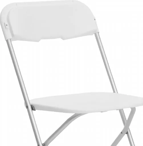 White folding chair